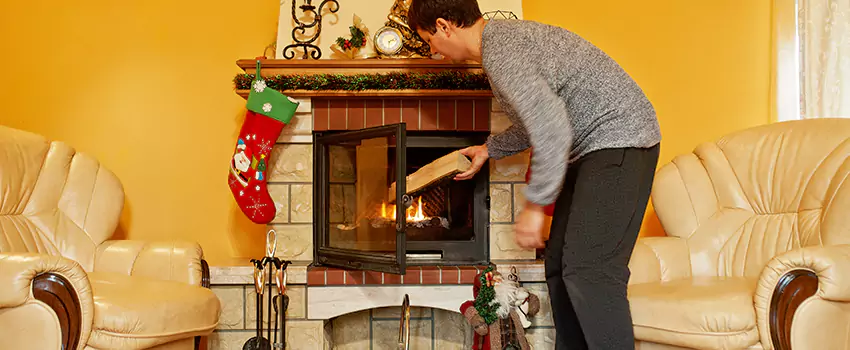 Rusted Metal Fireplace Restoration in Long Beach, New York